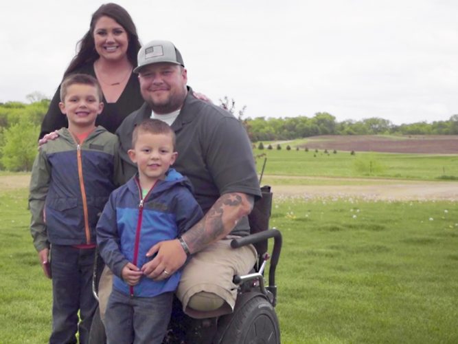 Two children and two caregivers.