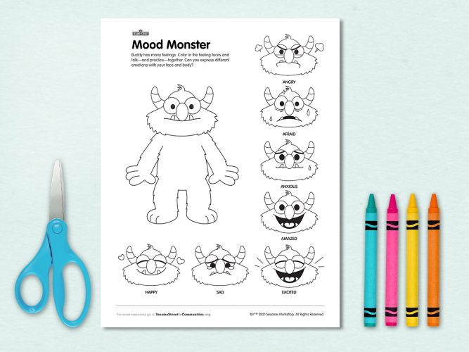 Mood Monster printable.
