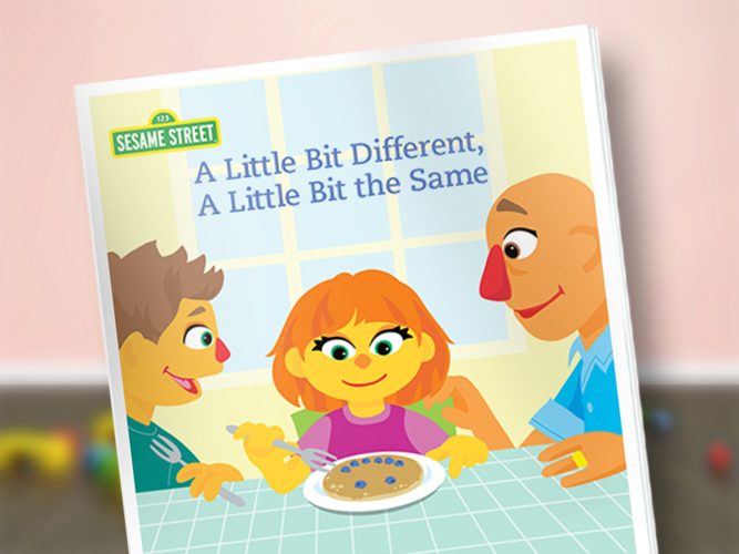 A Little Bit Different, A Little Bit the Same storybook cover with Julia.