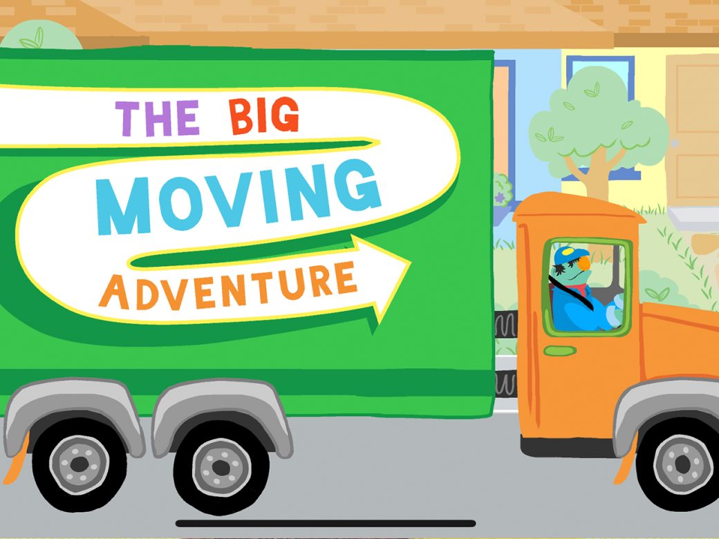 A moving truck.