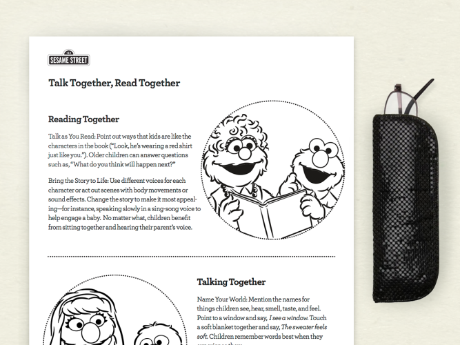 Talk Together, Read Together Printable