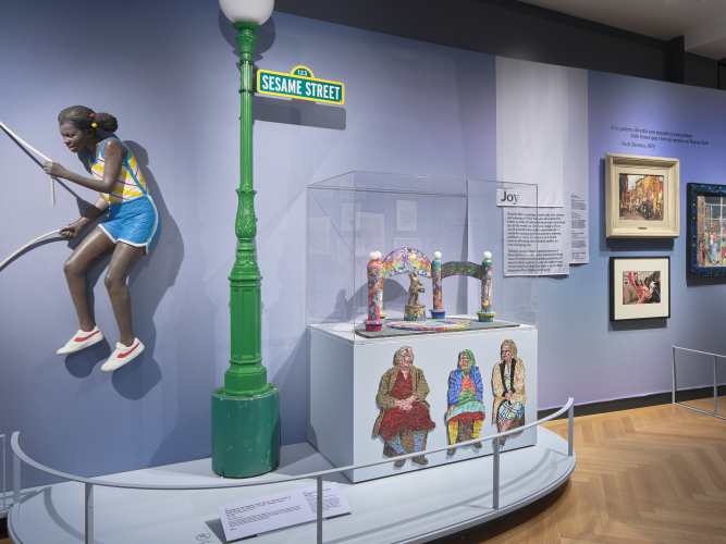 Sesame Street lamppost featured as part of “This Is New York: 100 Years of The City in Art & Pop Culture”.