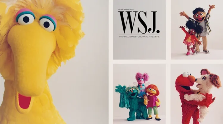 Big Bird, and the Muppets of Sesame Street in WSJ magazine.